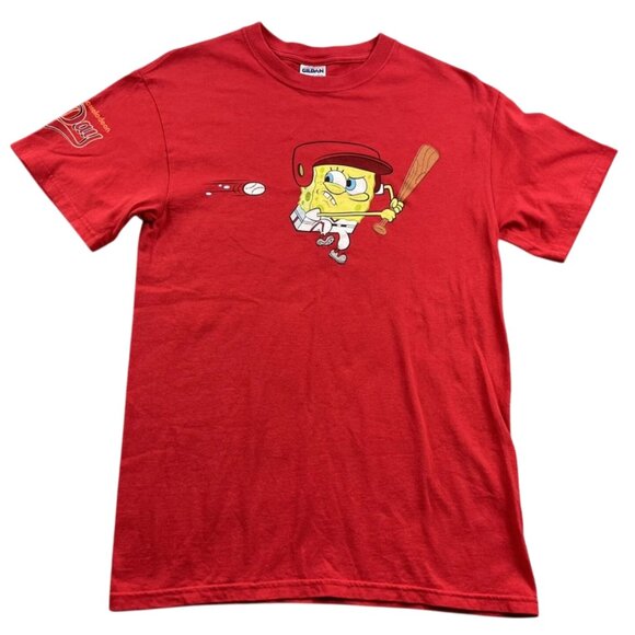 Los Angeles Anaheim Angels SpongeBob SquarePants Adult Baseball T Shirt Unisex S - Picture 3 of 7